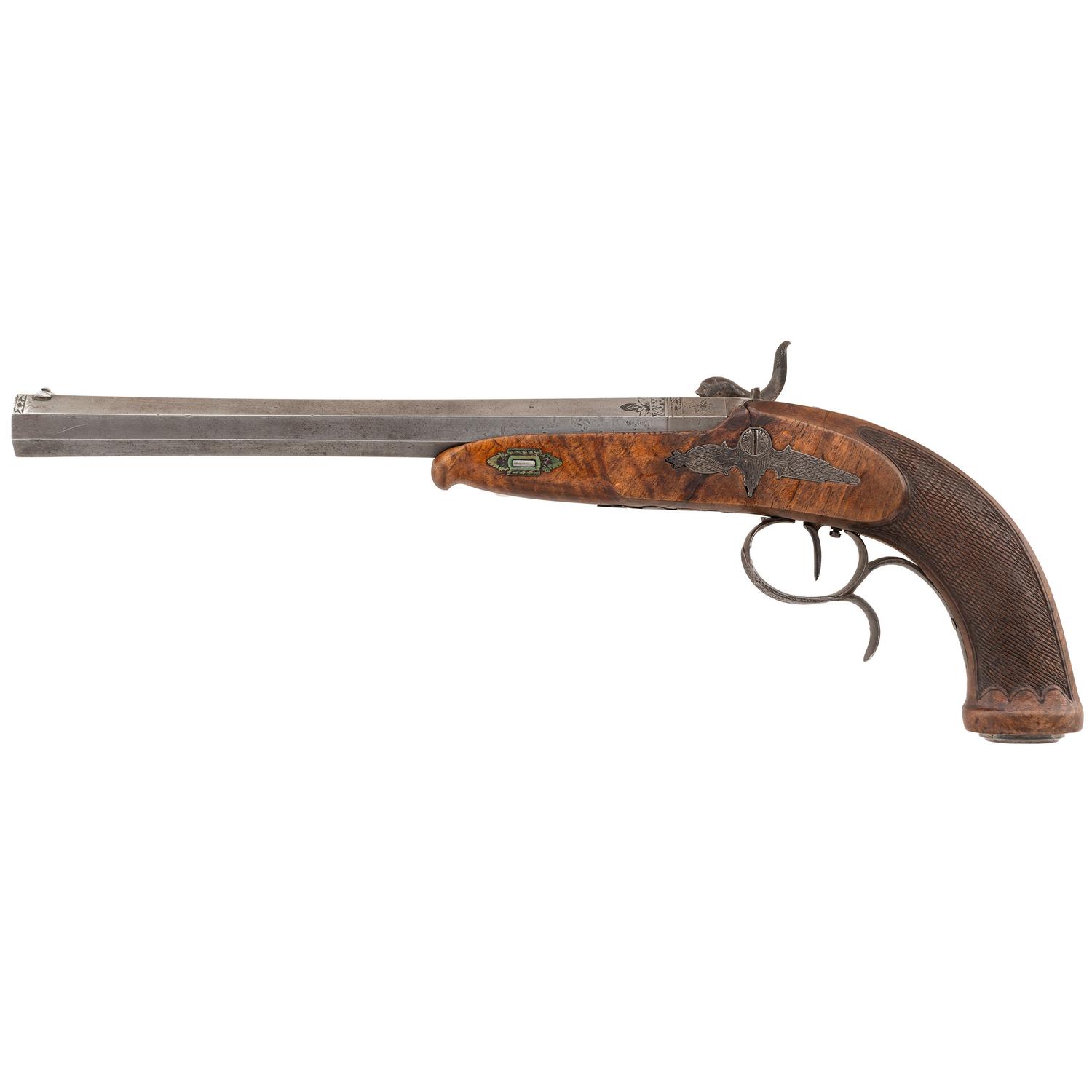 19th Century French Percussion Target Pistol
