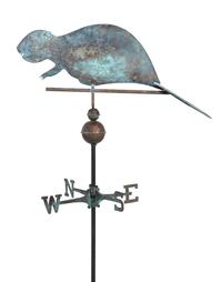 A Full-Bodied Copper Beaver Weathervane