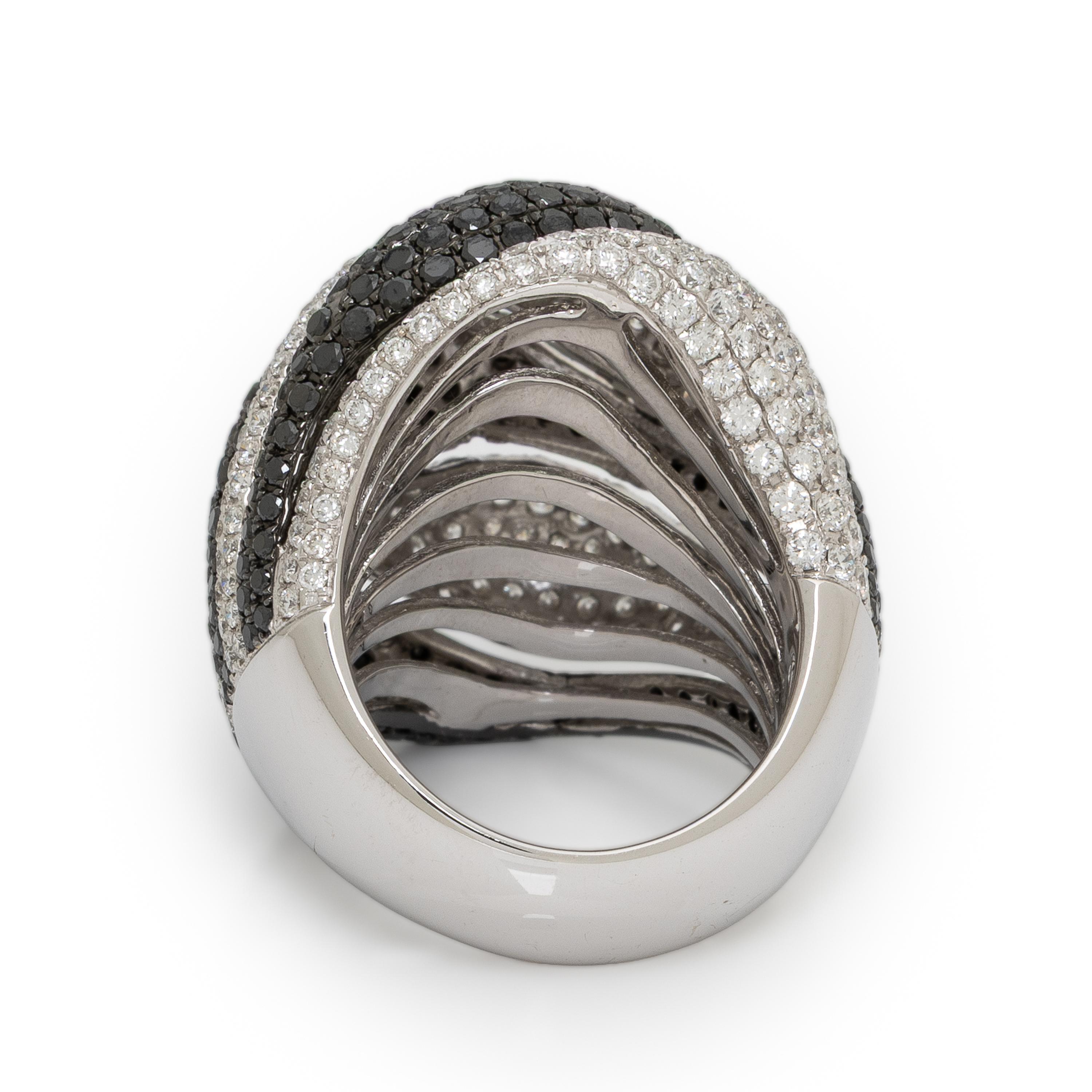Diamond and Black Diamond Ring