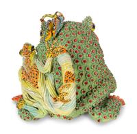 A Whimsical Painted and Glazed Ceramic Frog Pitcher
