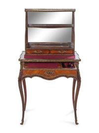 A Napoleon III Style Gilt Bronze Mounted Kingwood Bonheur du Jour