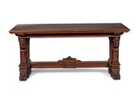 A Renaissance Revival Walnut Refectory Table