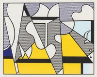 Roy Lichtenstein, American, (1923 - 1997), Cow Triptych: Cow Going Abstract (set of 3), 1982
