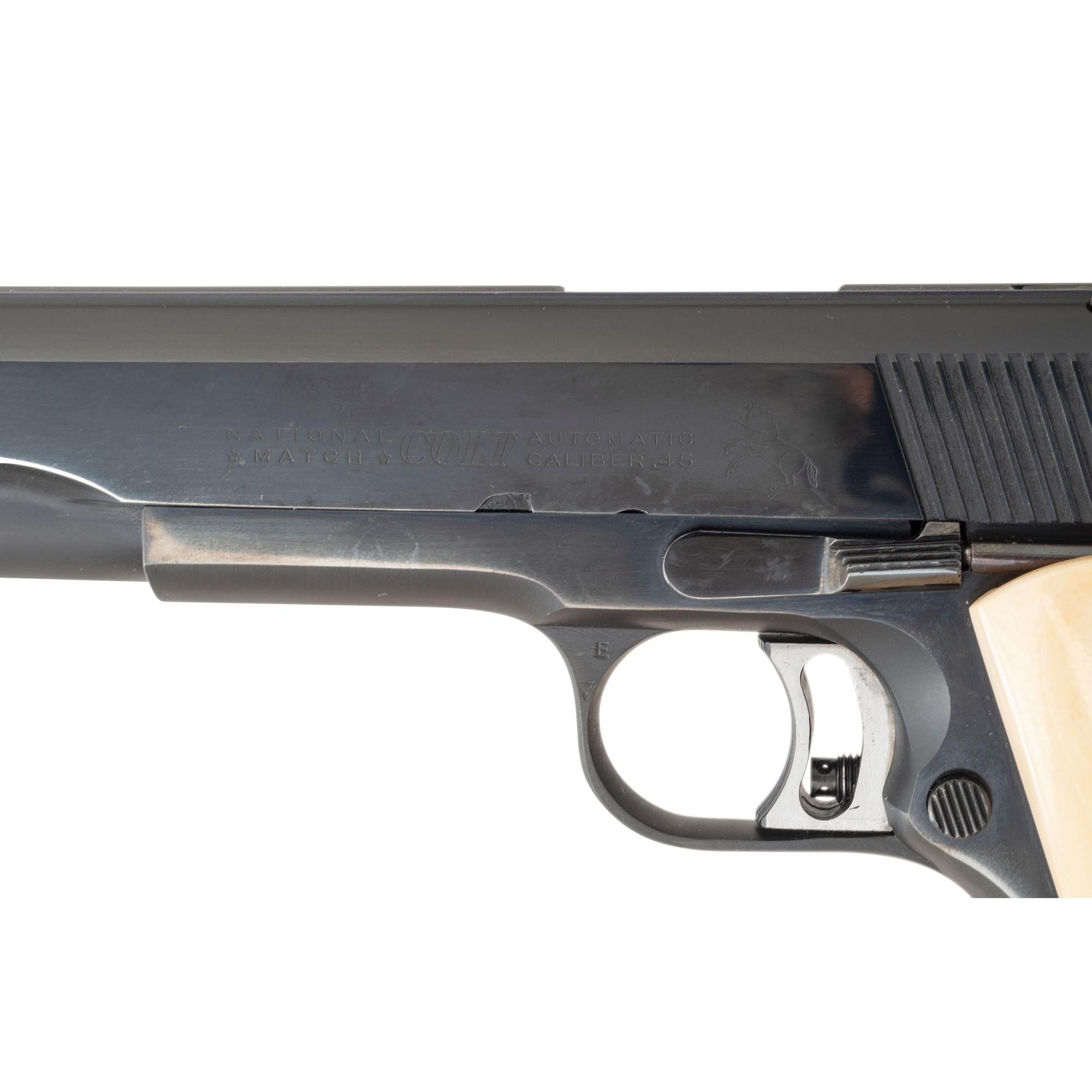 **Colt Gold Cup National Match Pre-Series 70 1911 Pistol in Box with Custom Grips