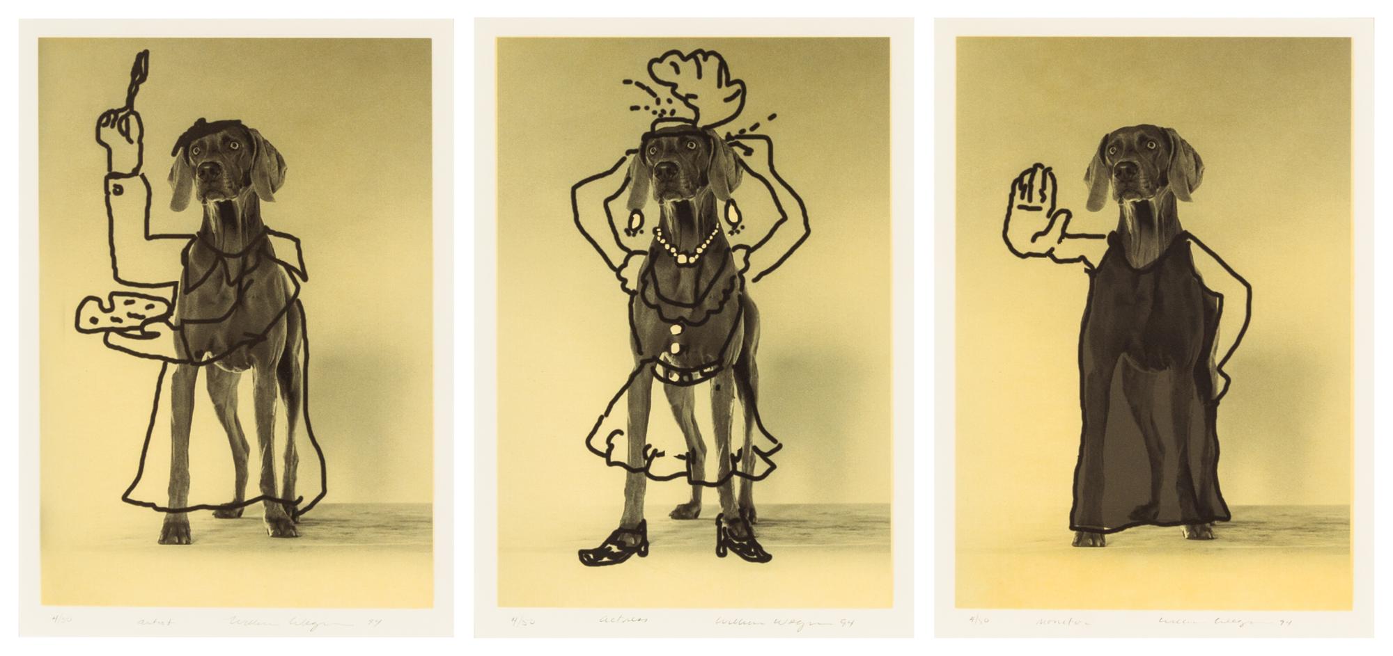 William Wegman, (American, b. 1943) (American, b. 1943), Role Models,1994 (set of 9)
