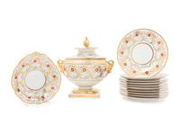 A Group of Barr, Flight and Barr Worcester Porcelain Dessert Service Articles