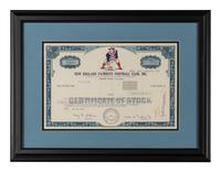 A 1977 New England Patriots Stock Certificate,