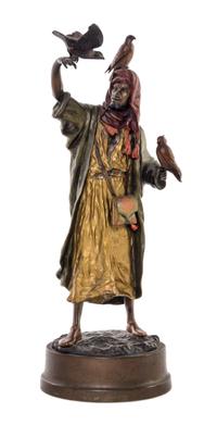 A Cold Painted Bronze Figure Height 13 1/2 inches overall. — AFTER FRANZ BERGMAN (AUSTRIAN, 1861-1926)