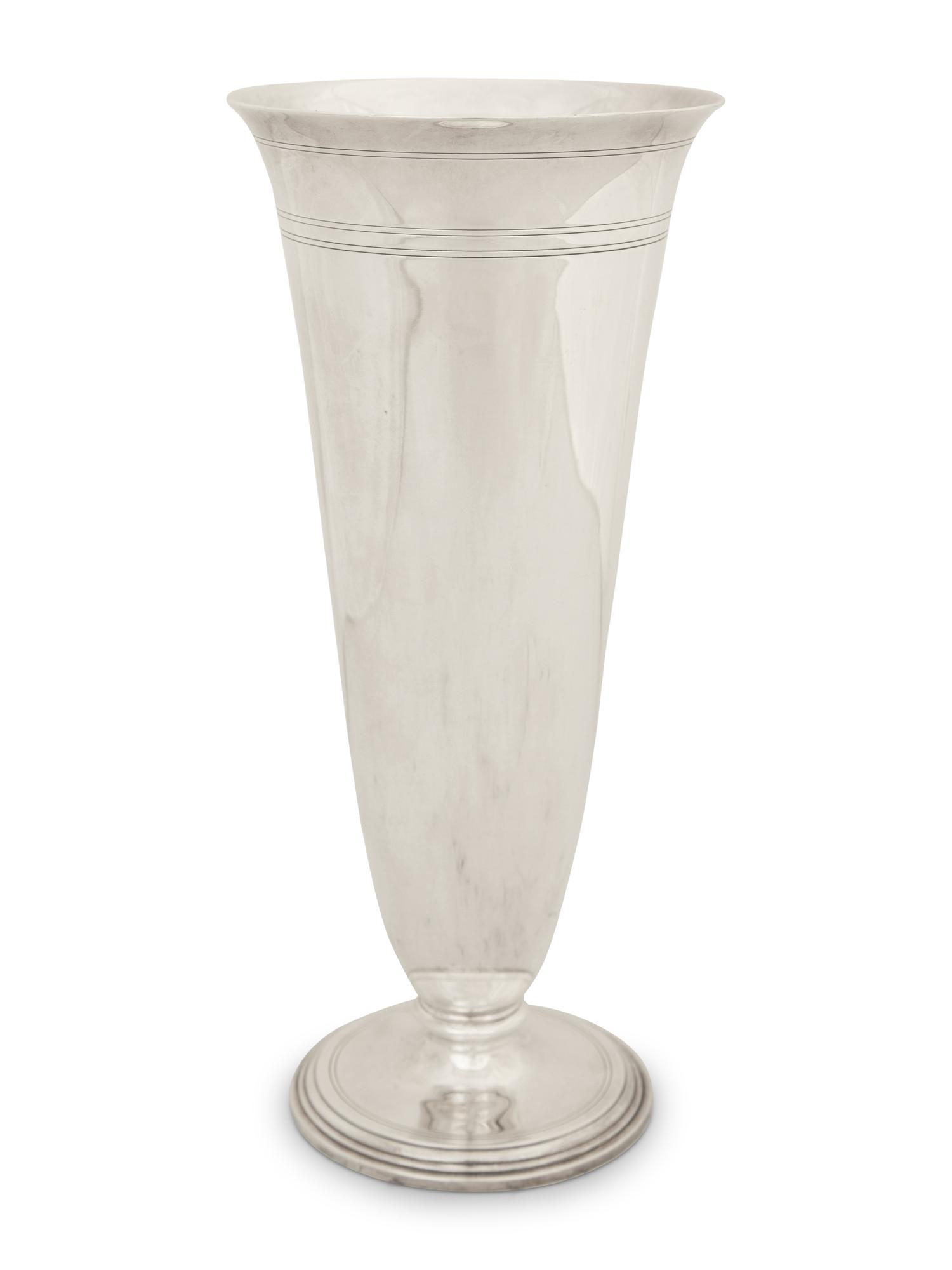 A Tiffany and Co. Silver Trumpet Vase