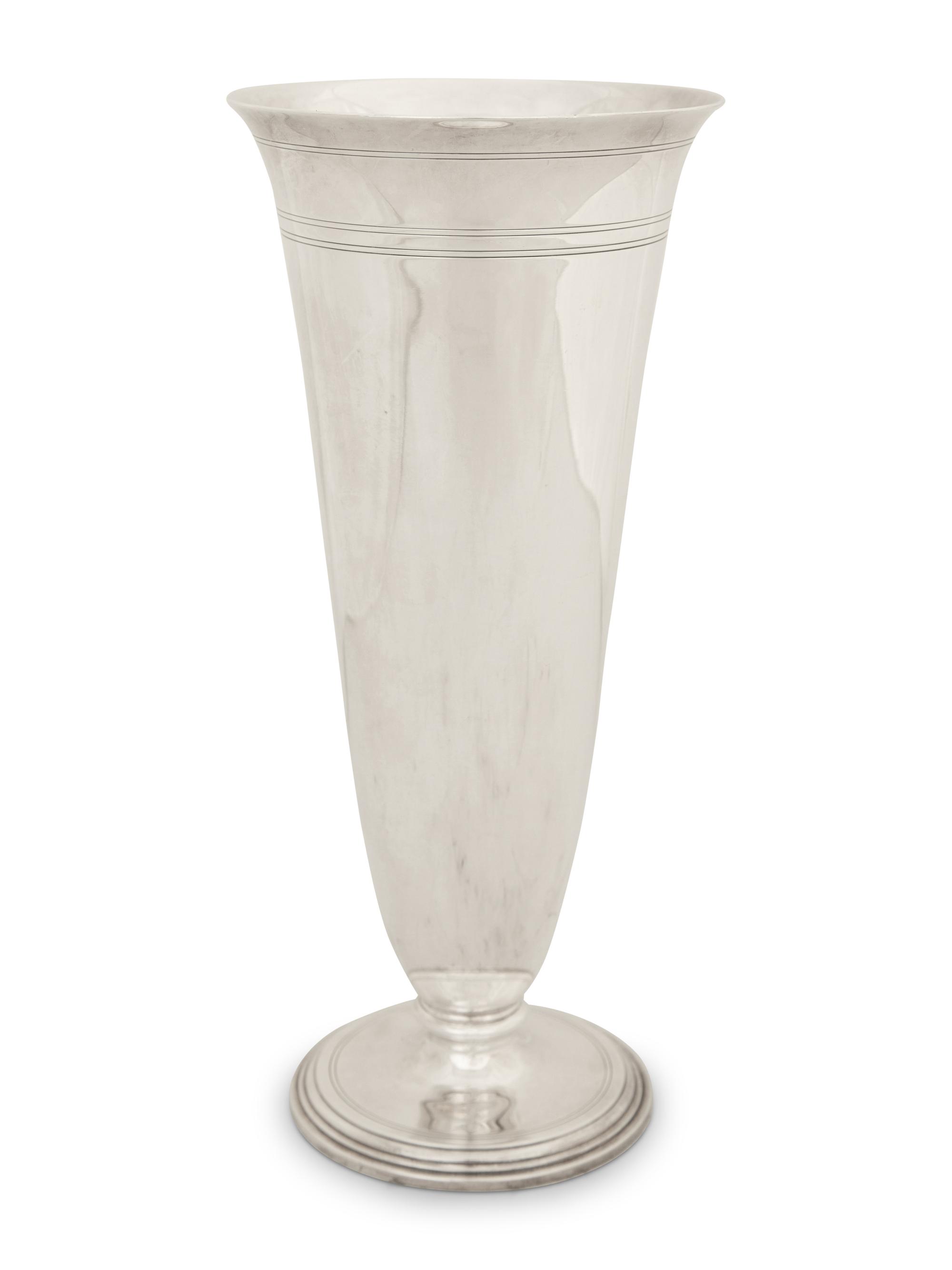 A Tiffany and Co. Silver Trumpet Vase