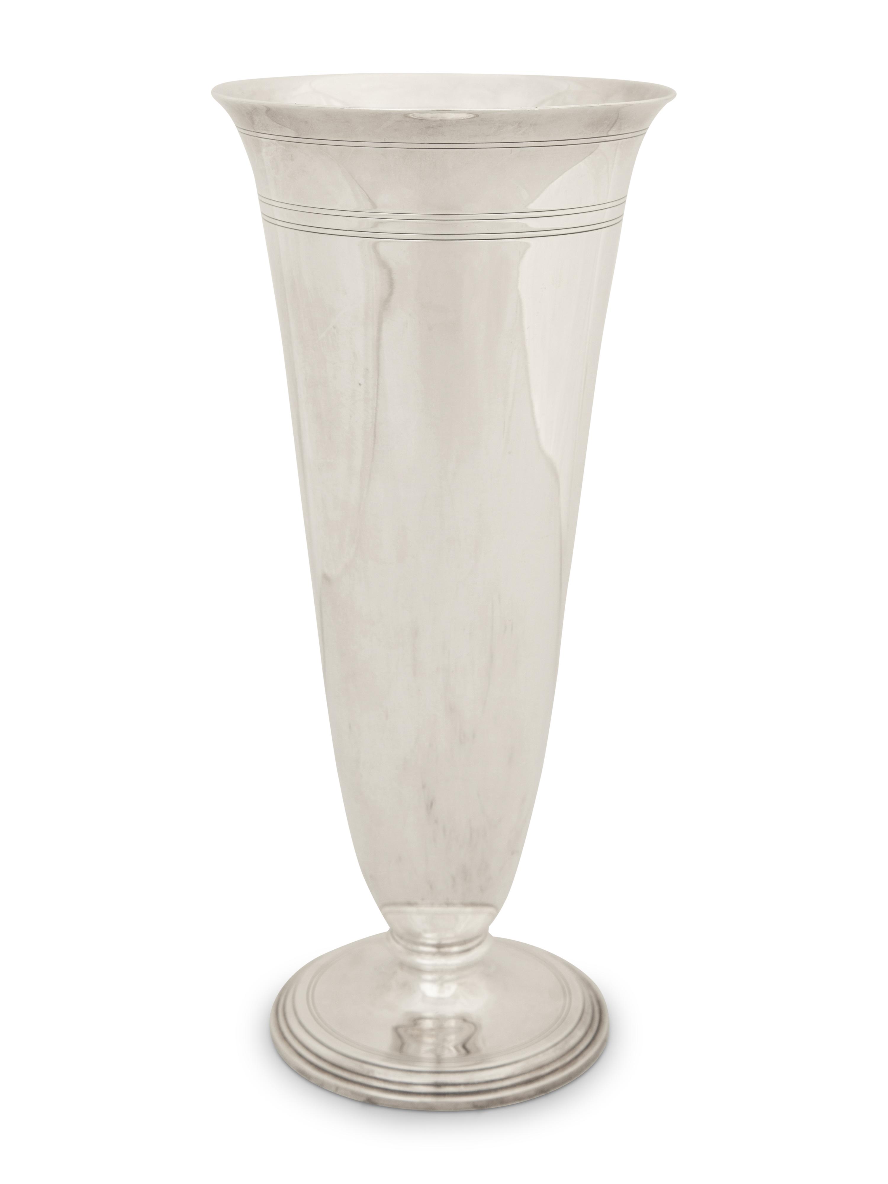 A Tiffany and Co. Silver Trumpet Vase