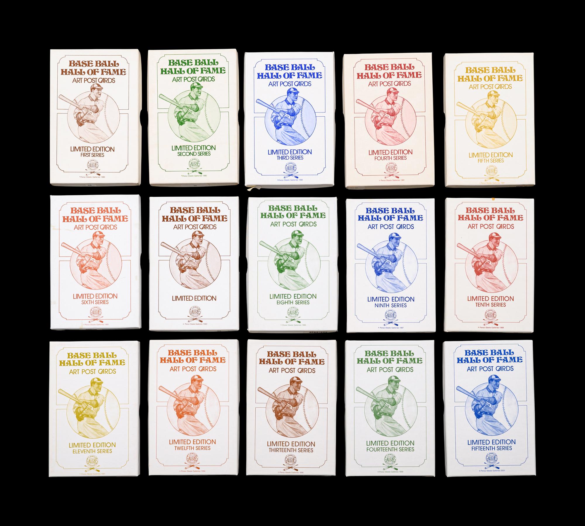 A Complete Run of 1980-2002 Series One Through Fifteen Perez-Steele Baseball Hall of Fame Post Cards