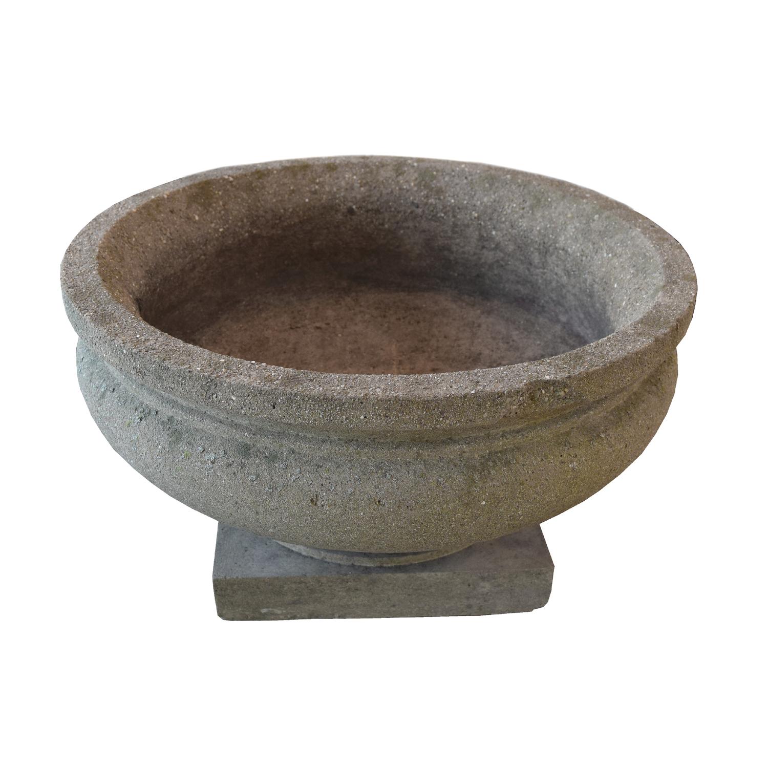 A Cast Stone Garden Planter 26" W x 26" D x 14.75" H — United States, Circa 1920