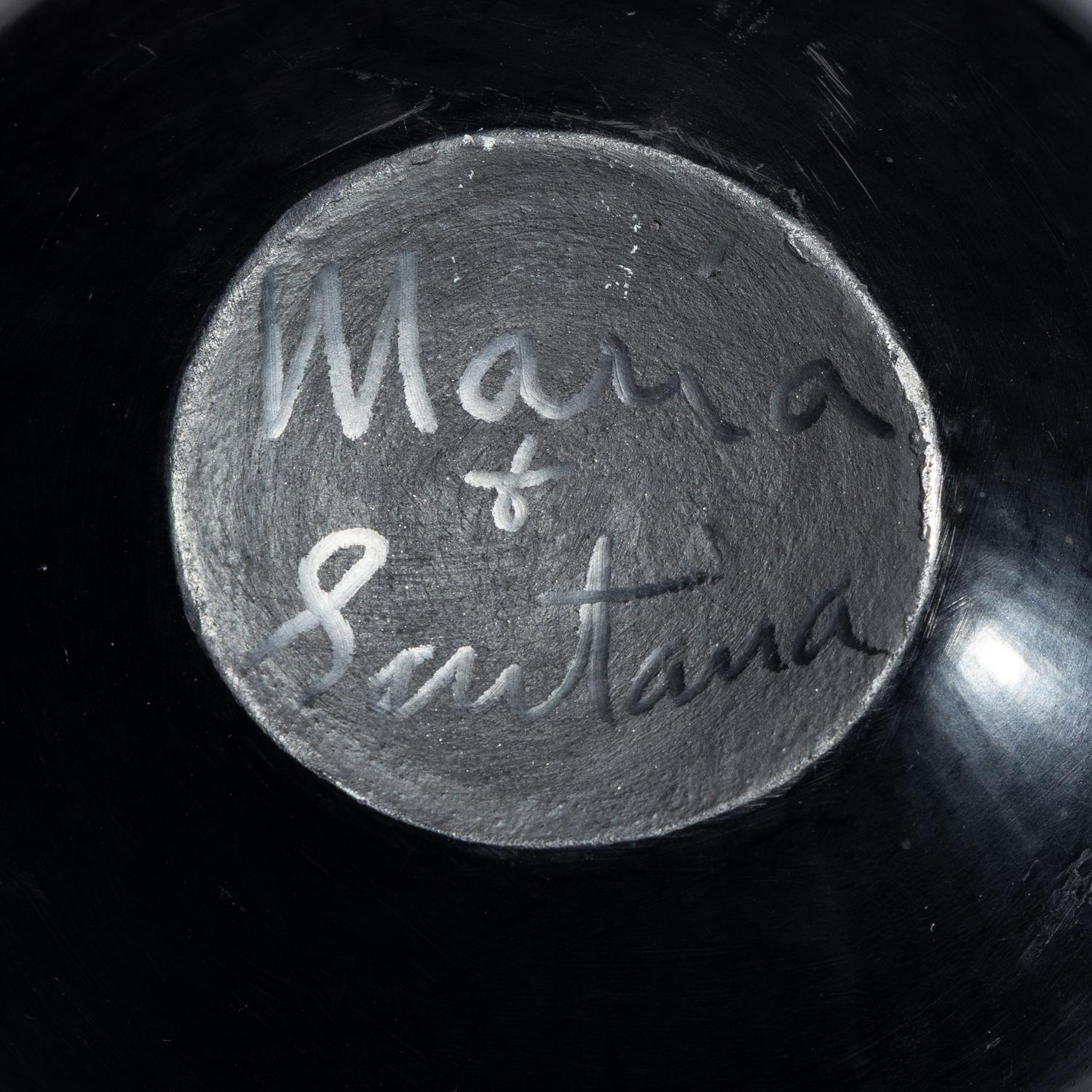 Blackware Pottery Jar, Gunmetal Finish