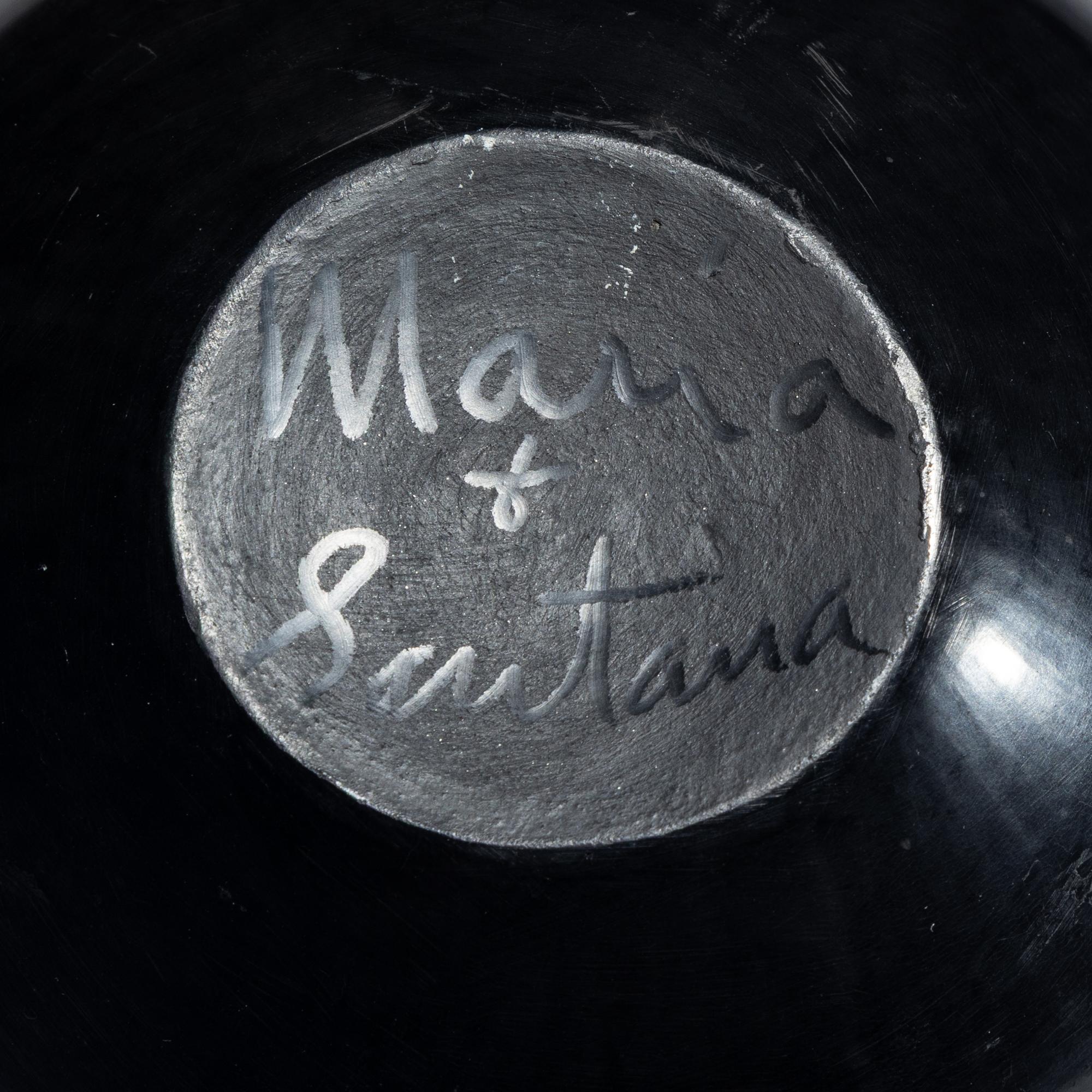 Blackware Pottery Jar, Gunmetal Finish