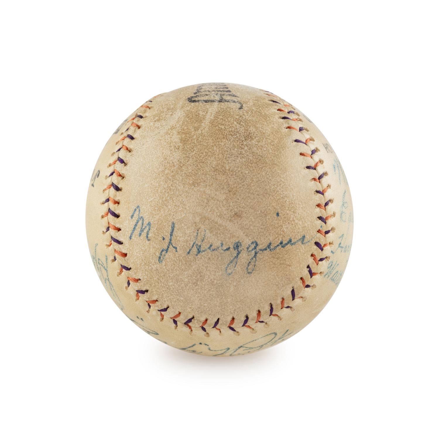A 1926 New York Yankees Multi Signed Autograph Baseball Featuring Babe Ruth and Lou Gehrig (Beckett Authentication Services)