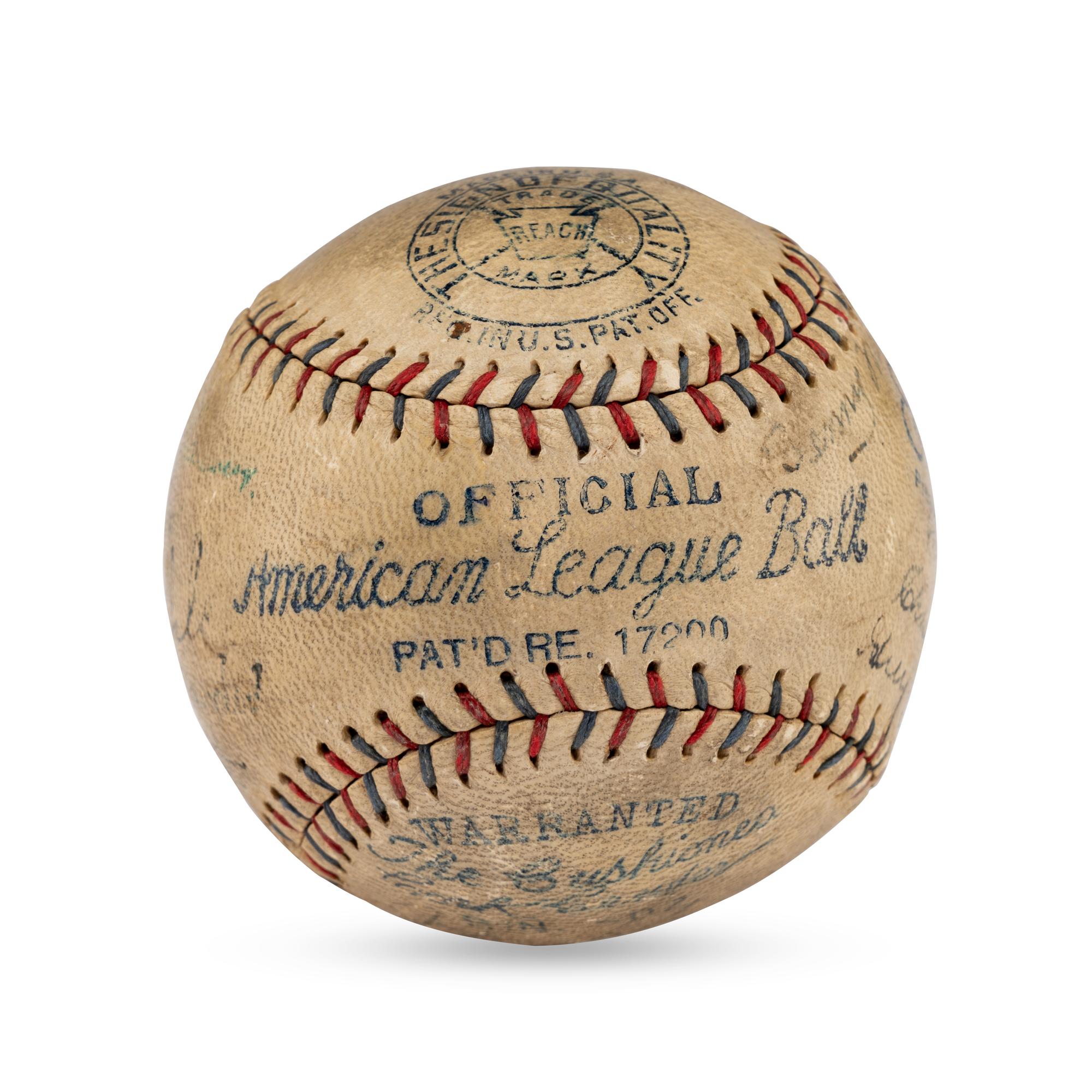 A 1930 Detroit Tigers Team Signed Autograph Baseball (JSA Letter of Authenticity)