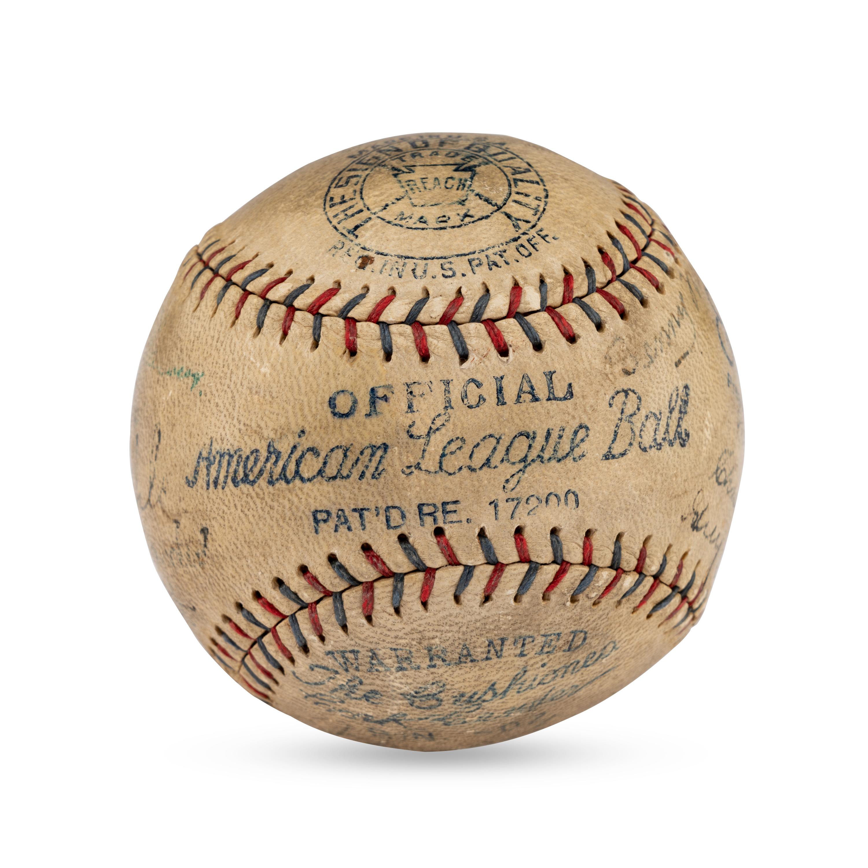 A 1930 Detroit Tigers Team Signed Autograph Baseball (JSA Letter of Authenticity)