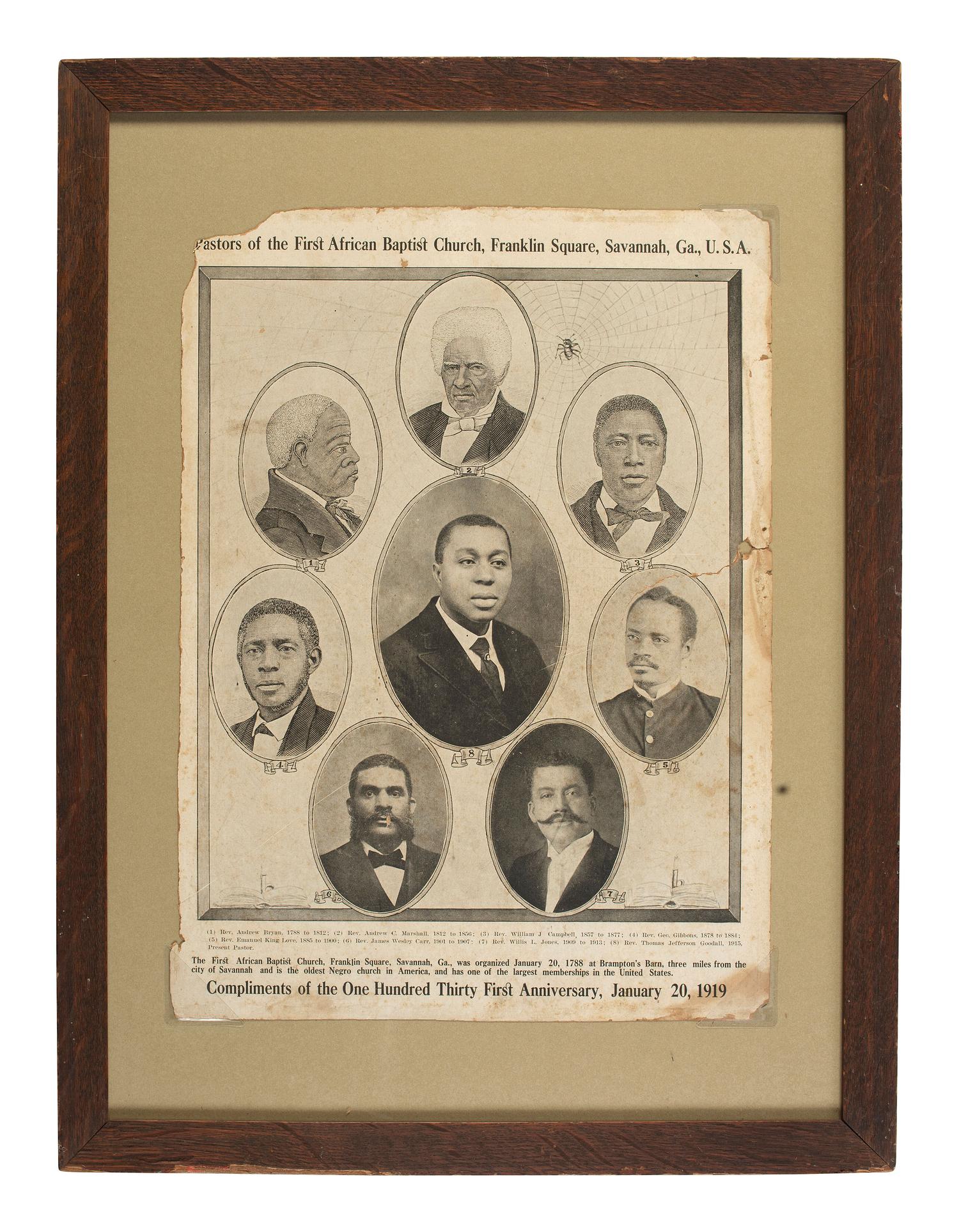 [RELIGION]. 2 items, incl. LOVE, Emanuel King, Rev. History of the First African Baptist Church...