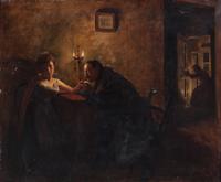 Isidoro Grunhut, (Italian, b. 1862) , Unwanted Advances, 1891
