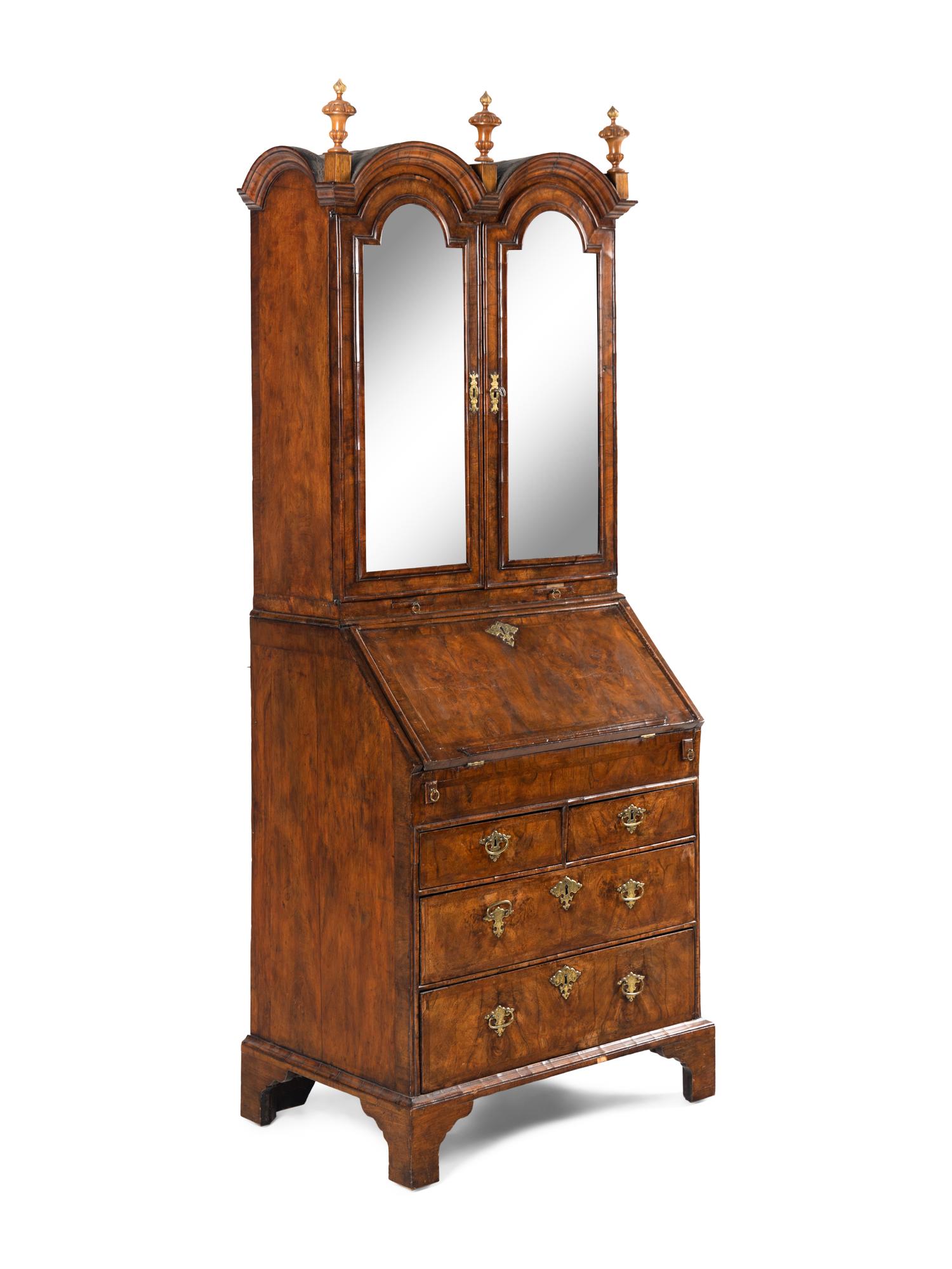 A Queen Anne Walnut Bureau Cabinet