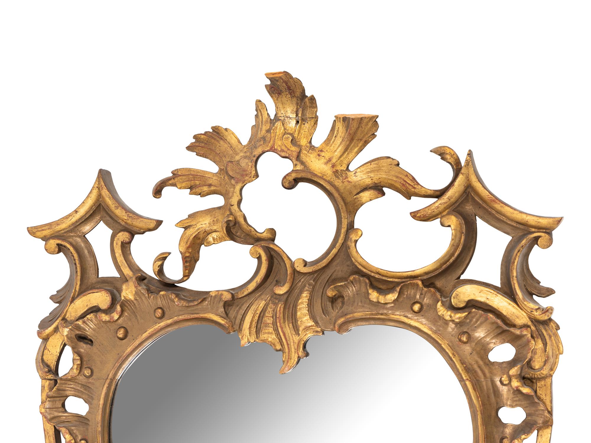 A Pair of George III Style Giltwood Mirrors