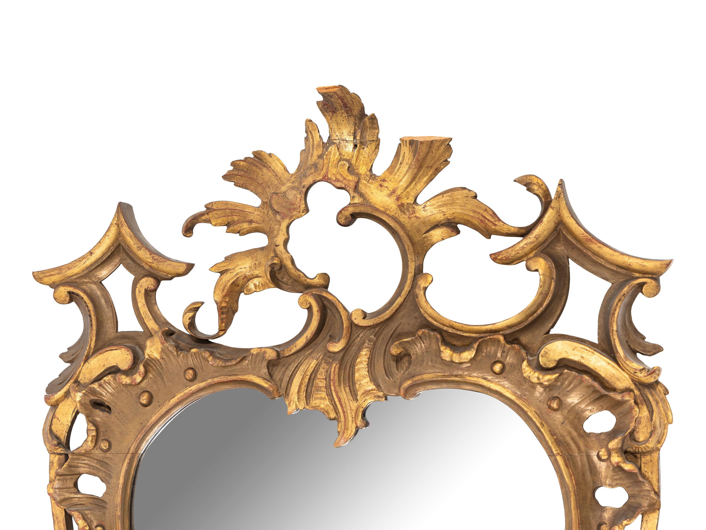 A Pair of George III Style Giltwood Mirrors
