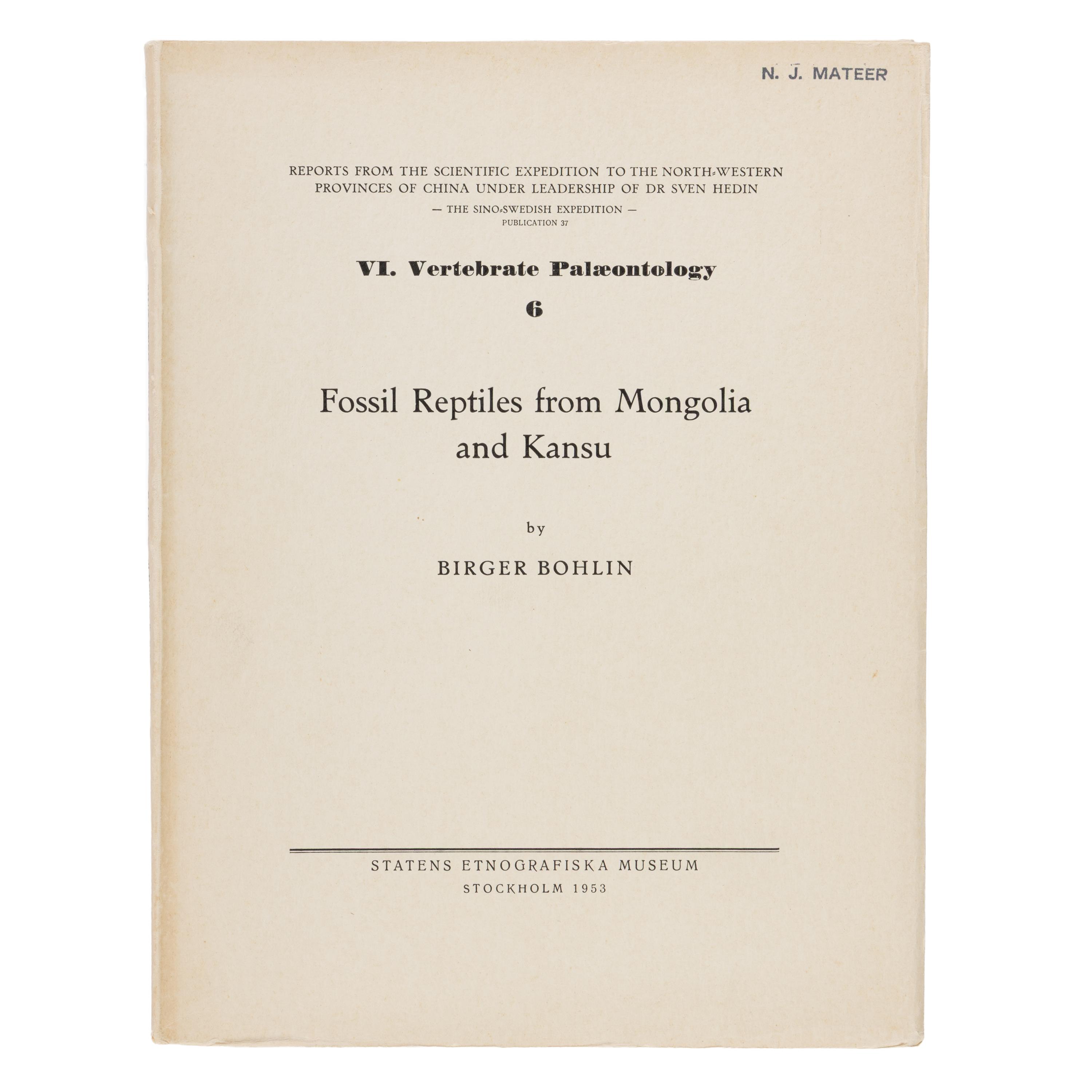 [Travel & Exploration]. (Hedin, Sven). Reports from the Scientific Expedition to the North-Western Provinces of China Under the Leadership of Dr. Sven Hedin