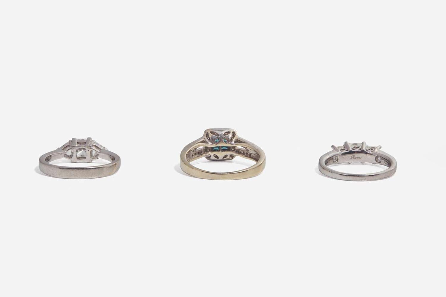 A Group of Ladies Diamond Rings