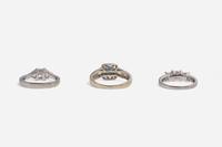 A Group of Ladies Diamond Rings
