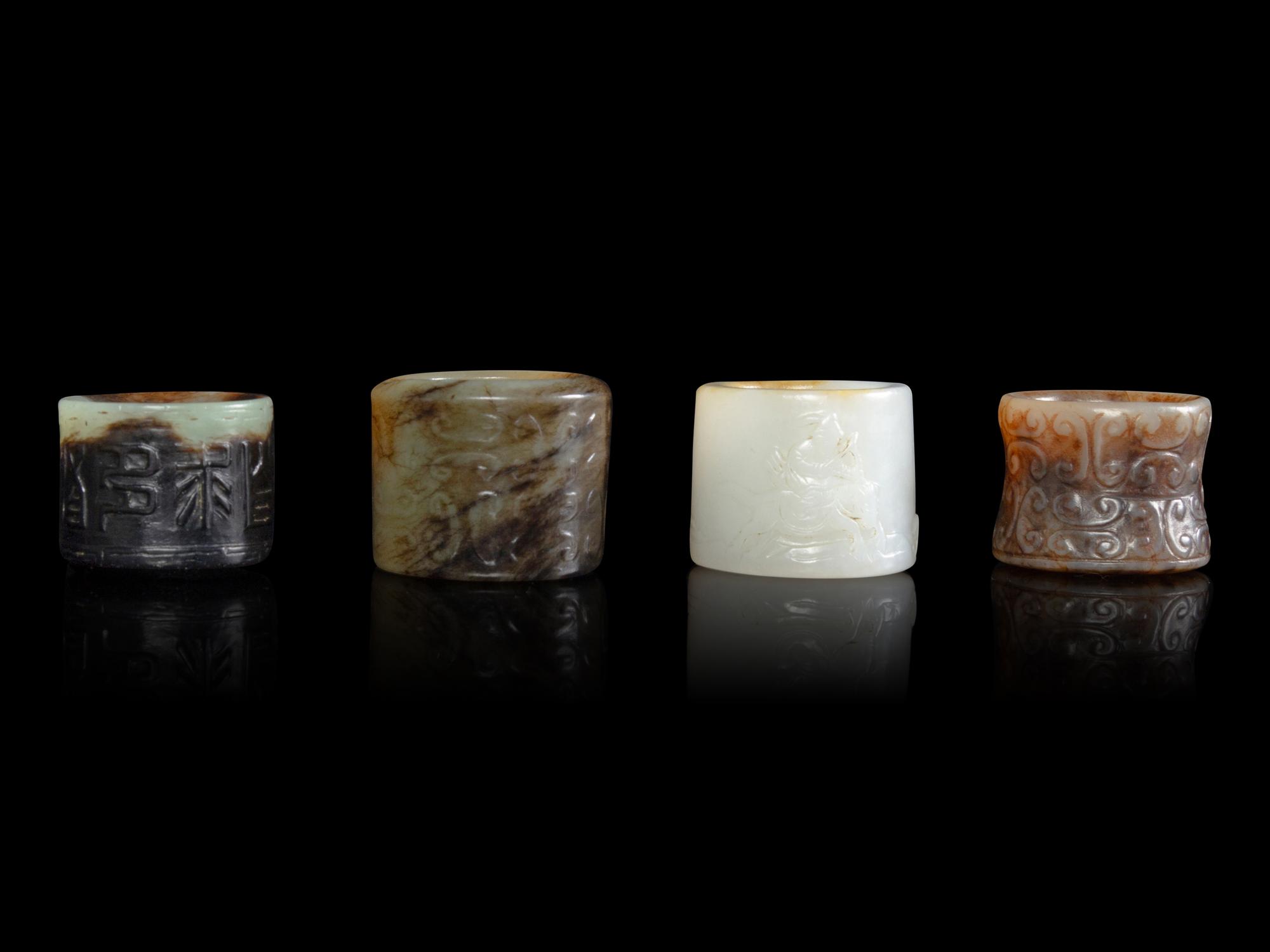 Four Jade Archer's Rings