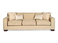 A Pair of Custom Silk Three-Cushion Sofas