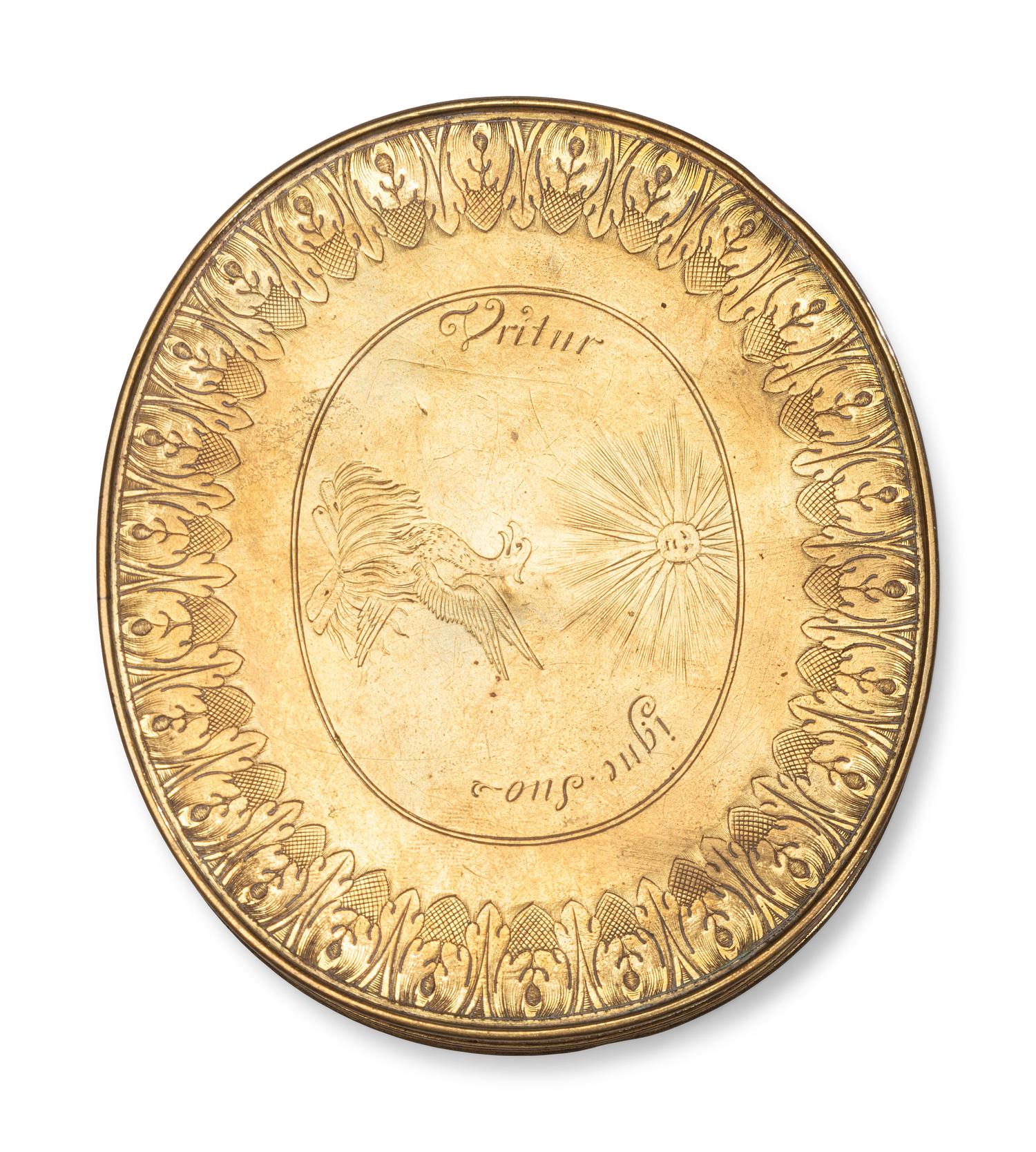 Five Brass Snuff and Trinket Boxes