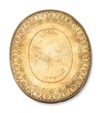 Five Brass Snuff and Trinket Boxes