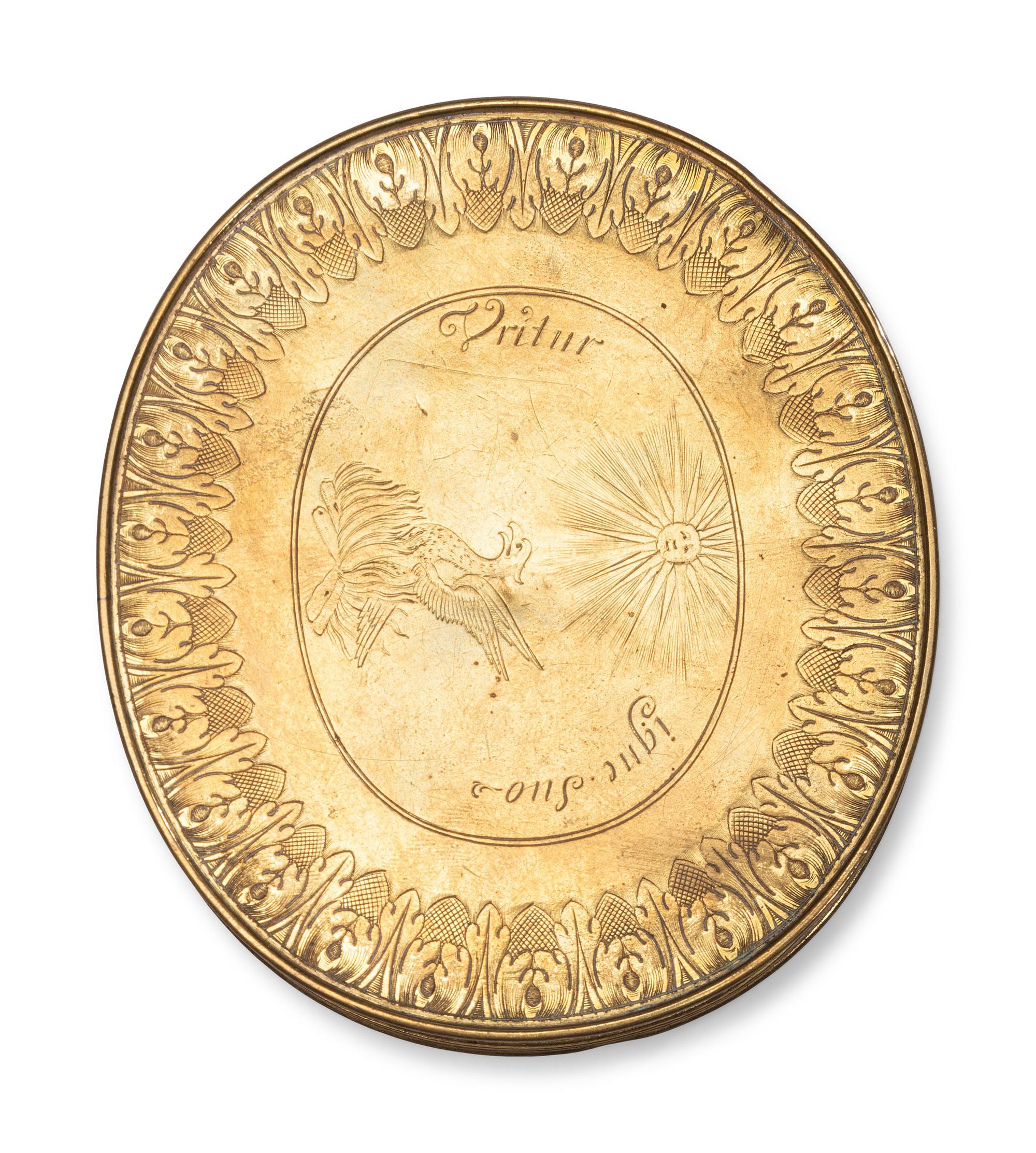 Five Brass Snuff and Trinket Boxes