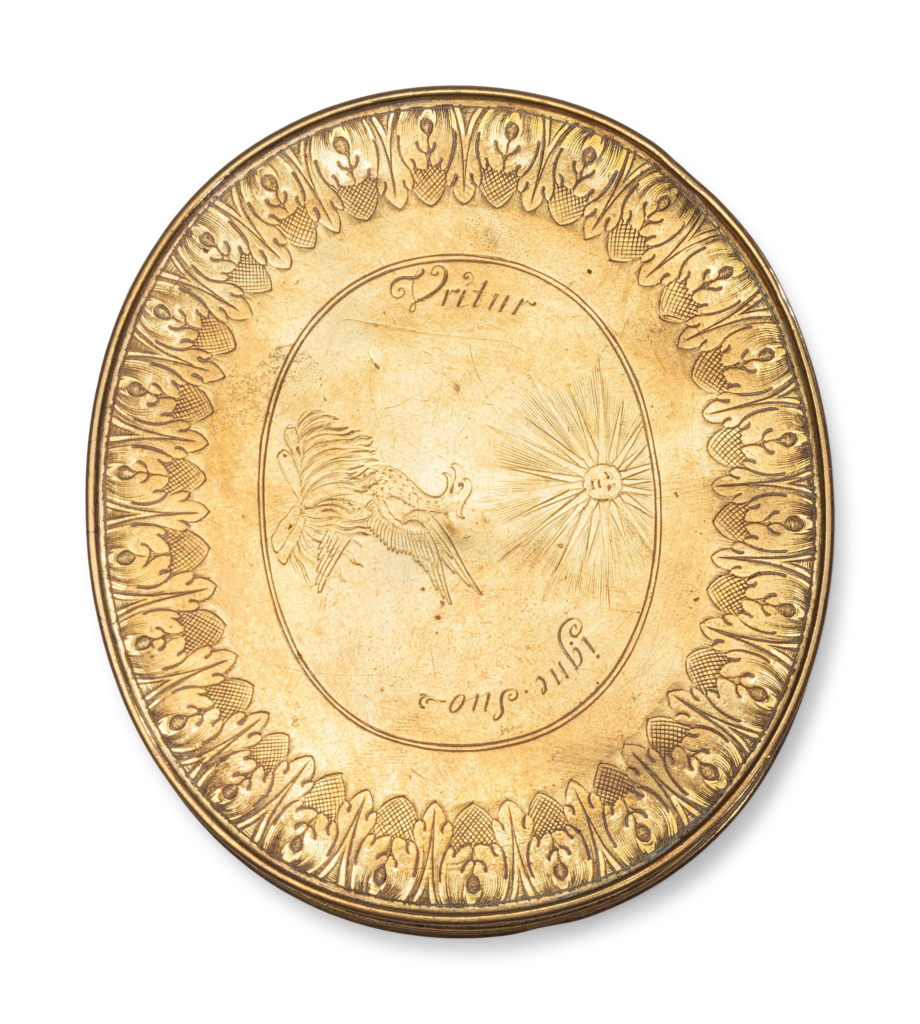 Five Brass Snuff and Trinket Boxes