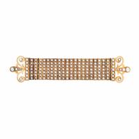 SEED PEARL AND YELLOW GOLD BROOCH