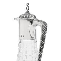 An English Silver Mounted Cut Glass Claret Jug