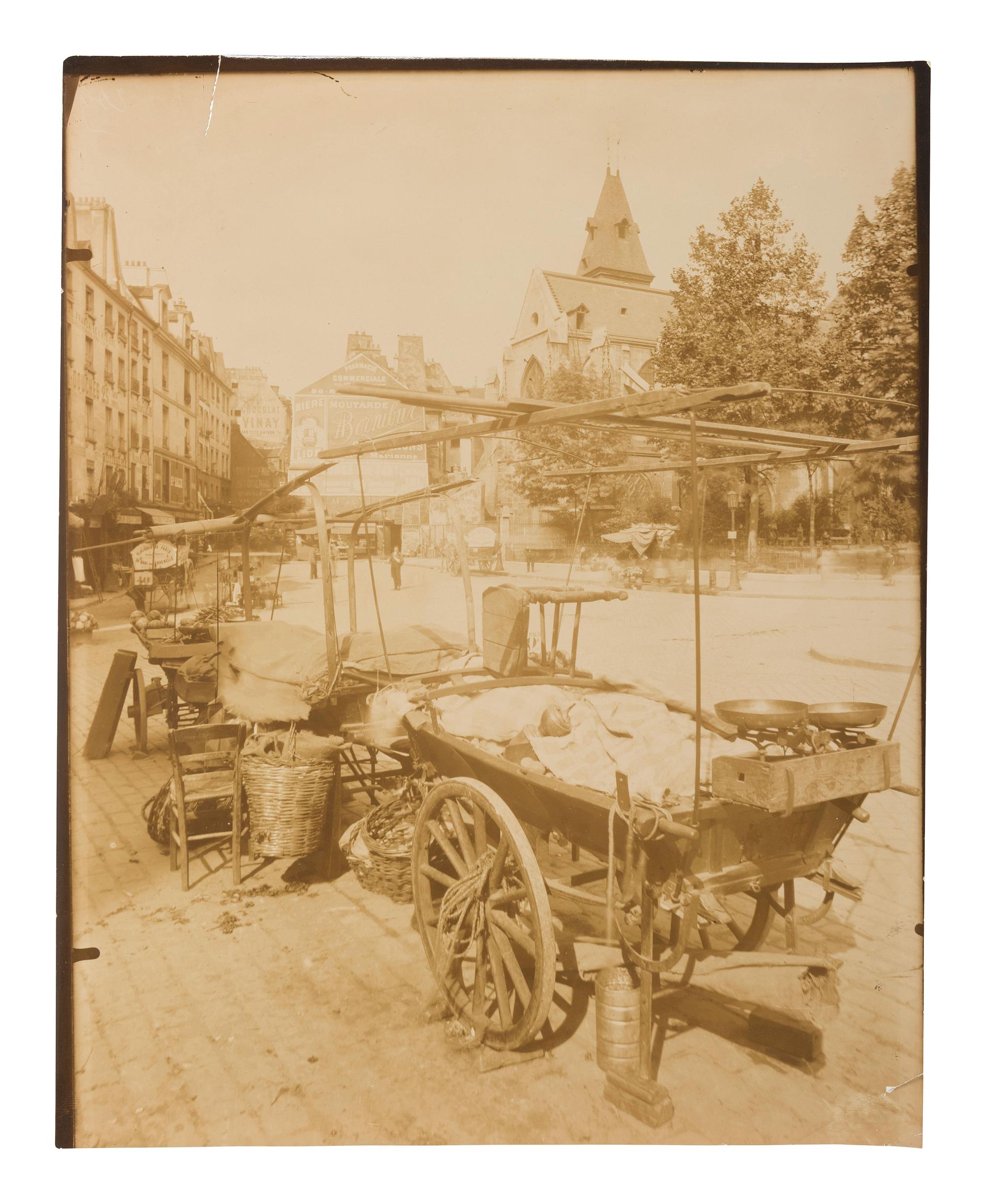 ATGET, Eugène (French, 1857-1927), photographer. Petit Marché, Rue Mouffetard , ca 1900.