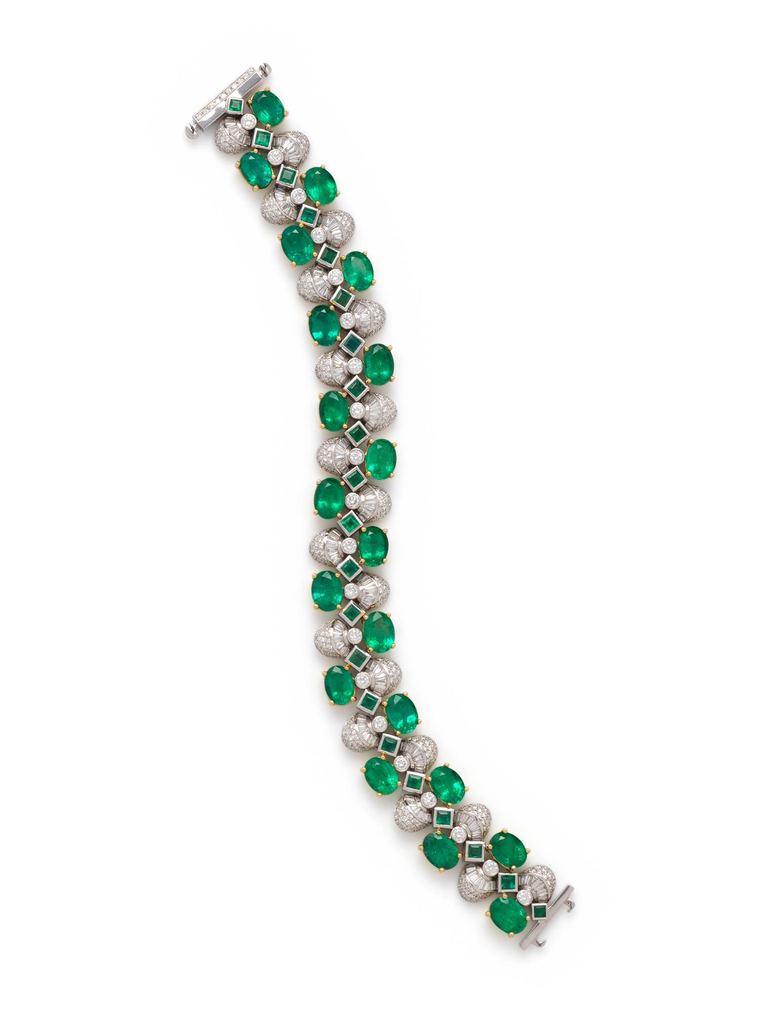 EMERALD AND DIAMOND BRACELET
