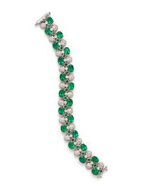 EMERALD AND DIAMOND BRACELET