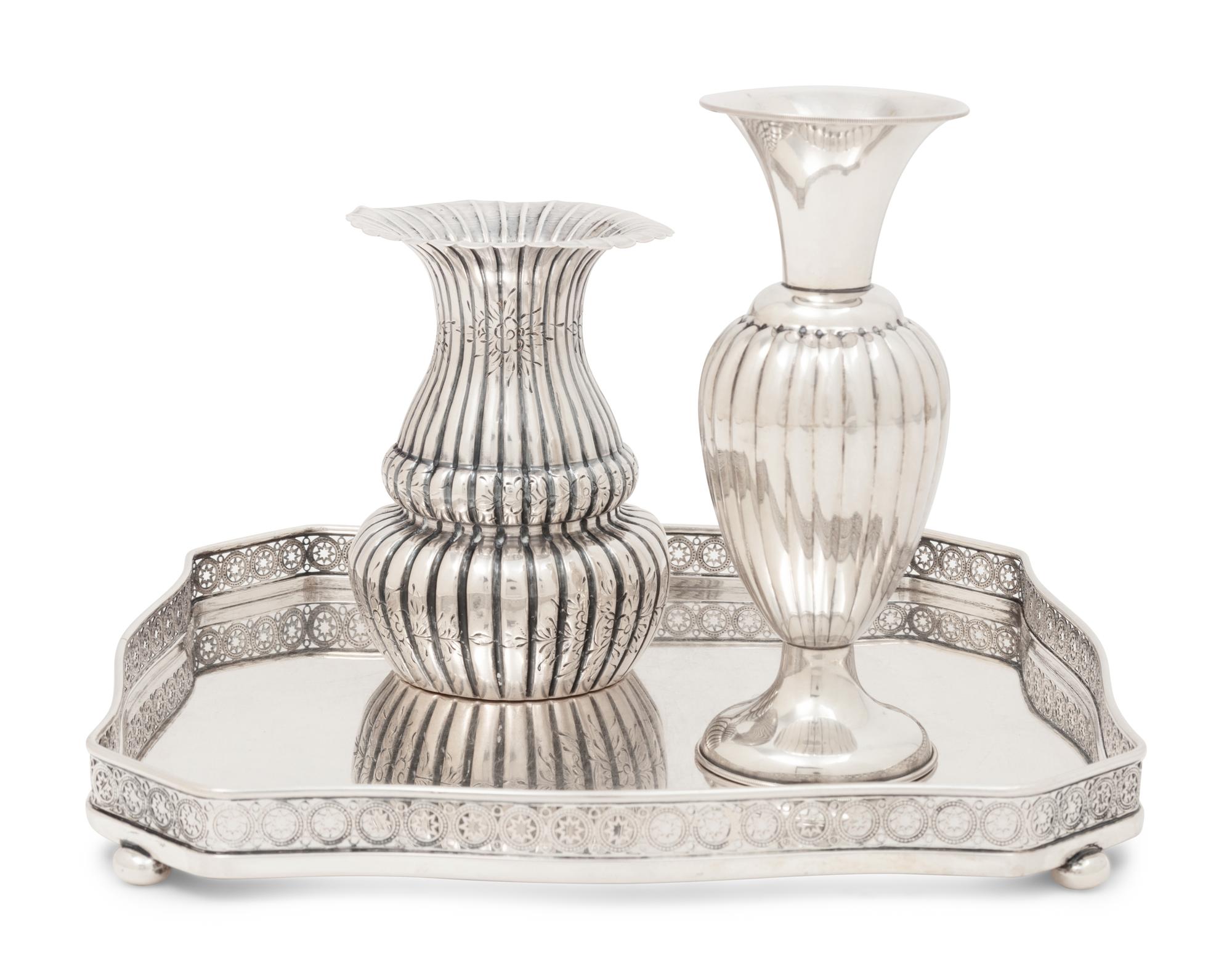 A Group of Six Continental Silver Table Articles