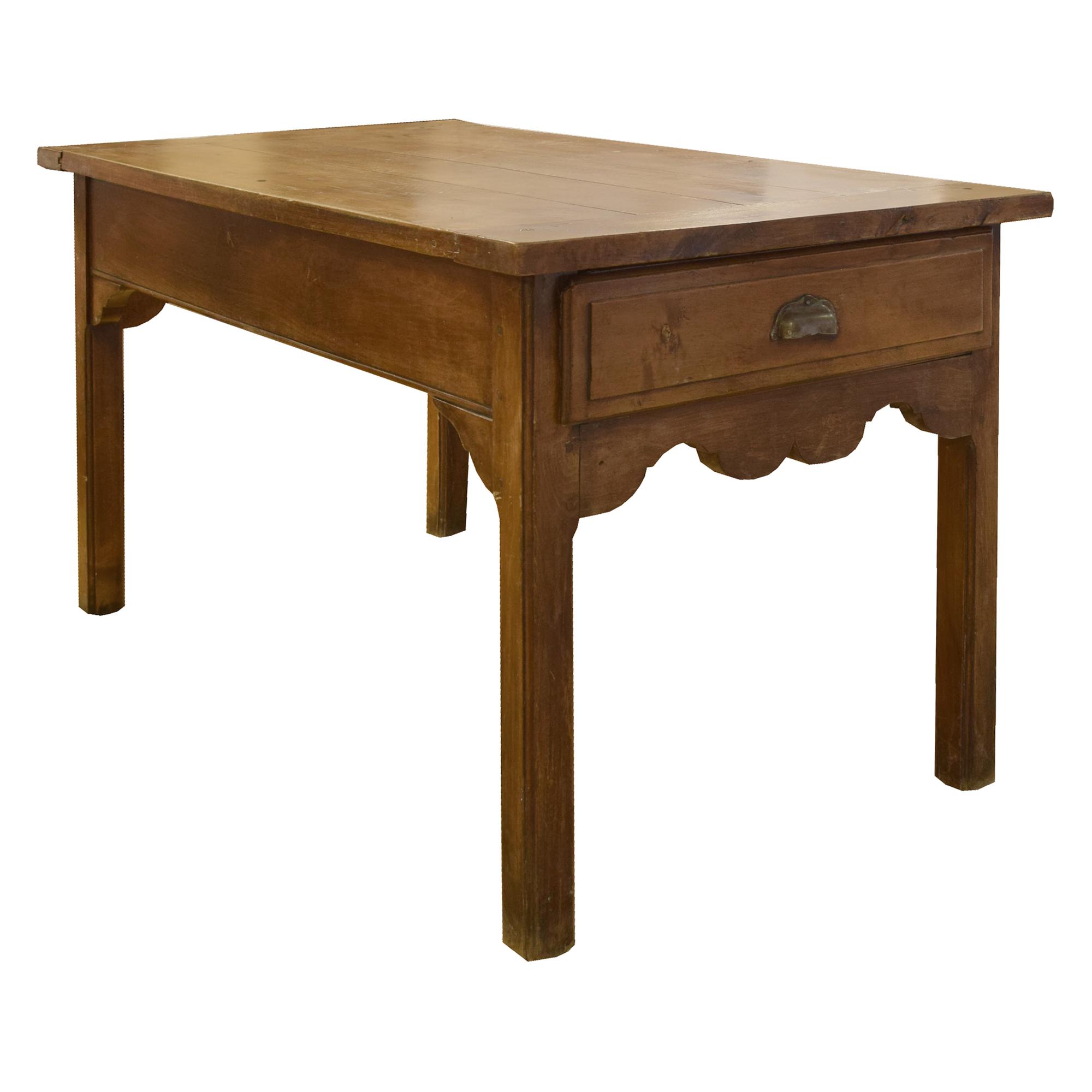 A Walnut Baker's Table 55.25" W x 31.25" D x 30.5" H — France, 19th Century