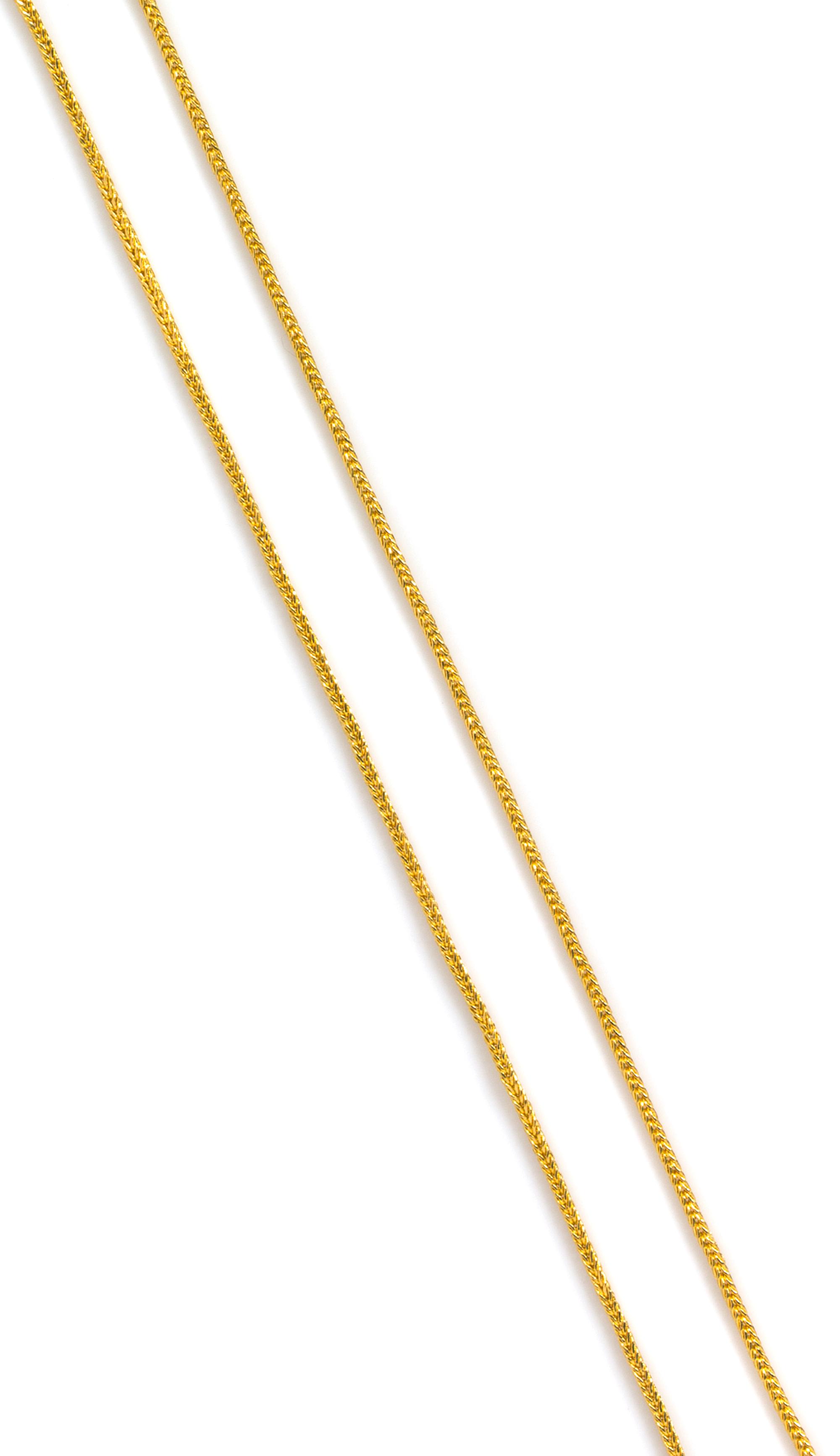A High Karat Yellow Gold Woven Link Chain, 9.80 dwts.