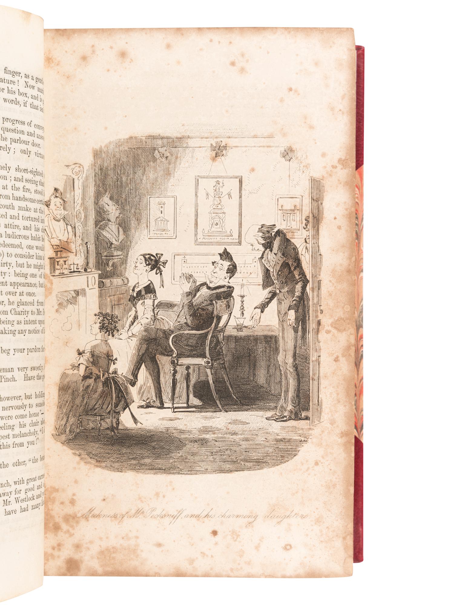 DICKENS, Charles (“Boz”) (1812-1870). The Life and Adventures of Martin Chuzzlewit. London: Chapman and Hall, 1844.