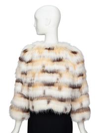 CARMEN MARC VALVO, GOLDEN CROSS FOX FUR JACKET - UNSOLD, FOR TAG SALE
