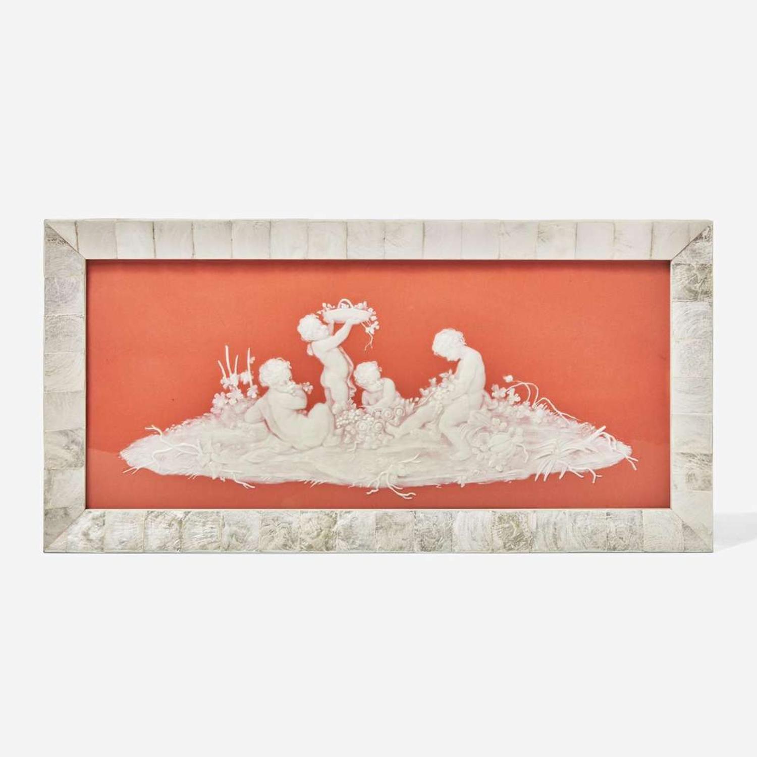 An English pate-sur-pate porcelain plaque J. H. Cope & Co., England, circa 1900