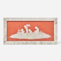 An English pate-sur-pate porcelain plaque J. H. Cope & Co., England, circa 1900