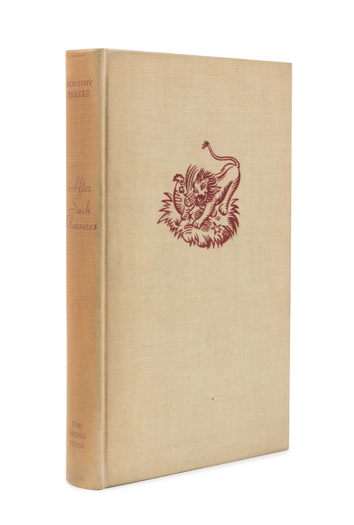 PARKER, Dorothy (1893-1967). After Such Pleasures. New York: The Viking Press, 1933. FIRST EDITION, LIMITED EDITION, SIGNED.