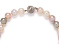 CULTURED PEARL AND DIAMOND NECKLACE